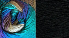 BLACK ( Woolicious) / ALL BLUES ( Chromatic Wool )