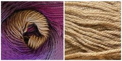 CARAMEL + EASY TO LOVE - Embossed Fascination Shawl KIT