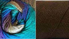 CHOCOLATE ( Woolicious) / ALL BLUES ( Chromatic wool)