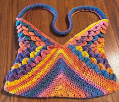 Crocodile Stitch Squares Purse