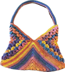 Crocodile Stitch Squares Purse