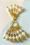 White Pearls GLN #001 Set of 12 Crochet Stitch Markers