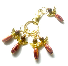 GWGAL #004 Set of 5 Knitting Stitch Markers