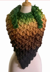 Green SPRING LEAVES SHAWL (Ready Made)