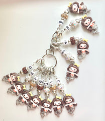 SML #001 Set of 11 Crochet / Knitting Stitch Markers