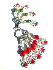 Christmas 0020 Handmade Set of 9 Crochet Knitting Stitch Markers