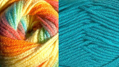 TURQUOISE ( Dream baby solid ) / CARROUSEL ( Dream baby variegated)