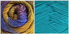 TURQUOISE ( Woolicious) /SPLENDOR (Dream Blanket)