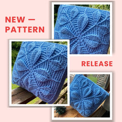 Combo of Embossed Leaves Pillow and Blanket Pattern
