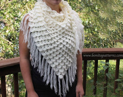 Crocodile Stitch Shawl - Bonita Patterns