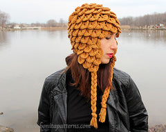 Crocodile Earflap Hat (Adult) - Bonita Patterns