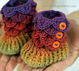Trio Crocodile Stitch Boot Crochet Patterns - PF - Bonita Patterns