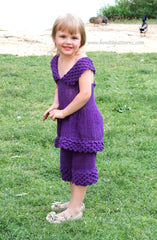 Crocodile Stitch Girly Cropped Set - Bonita Patterns