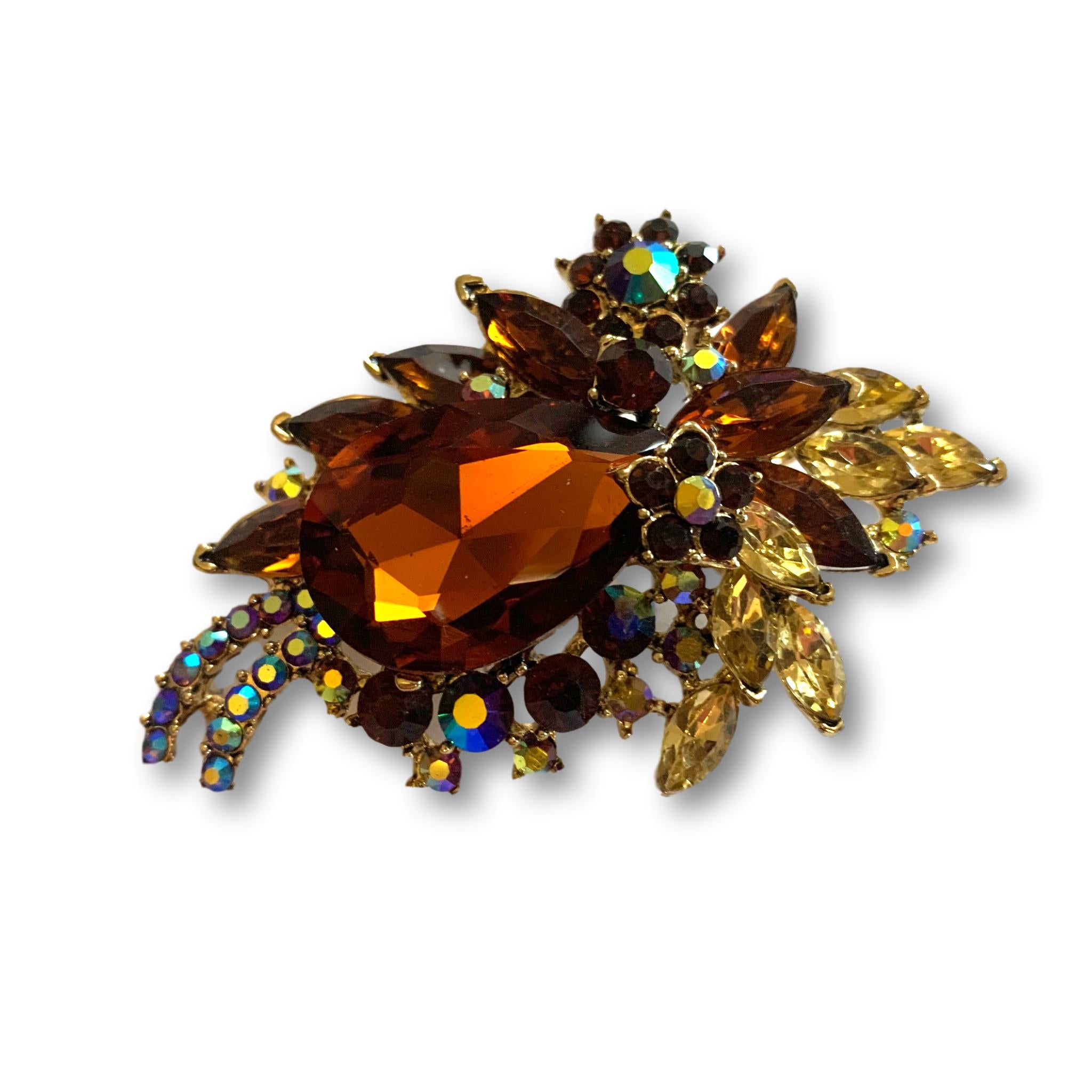 Large Amber Drop Brooch - Bonita Patterns