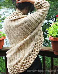 Crocodile Stitch Cardigan - Bonita Patterns