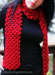 Crocodile Neckwarmer Scarf - Bonita Patterns
