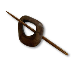 Handmade Dark Wood Shawl Pin - Bonita Patterns