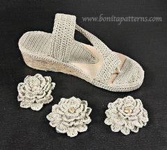 Sand Flower Sandals (Adult) - Bonita Patterns