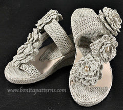 Sand Flower Sandals (Adult) - Bonita Patterns