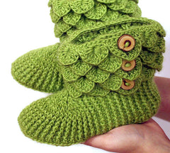 Botas En Puntada Cocodrilo (Tamaño Adulto) - Bonita Patterns