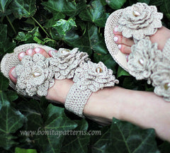 Sand Flower Sandals (Adult) - Bonita Patterns
