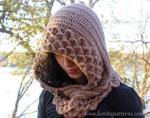 Crocodile Hood (Adult) - Bonita Patterns