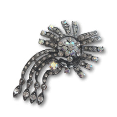 Silver Comet Crystal Brooch - Bonita Patterns