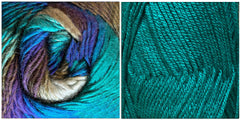 TEAL + ALL BLUES - Embossed Flora Throw KIT