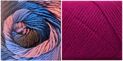 (NEW) FUCHSIA + ANEMONA - Embossed Fall Pocket Shawl KIT