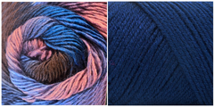 (NEW) NAVY + ANEMONA - Embossed Fall Pocket Shawl KIT