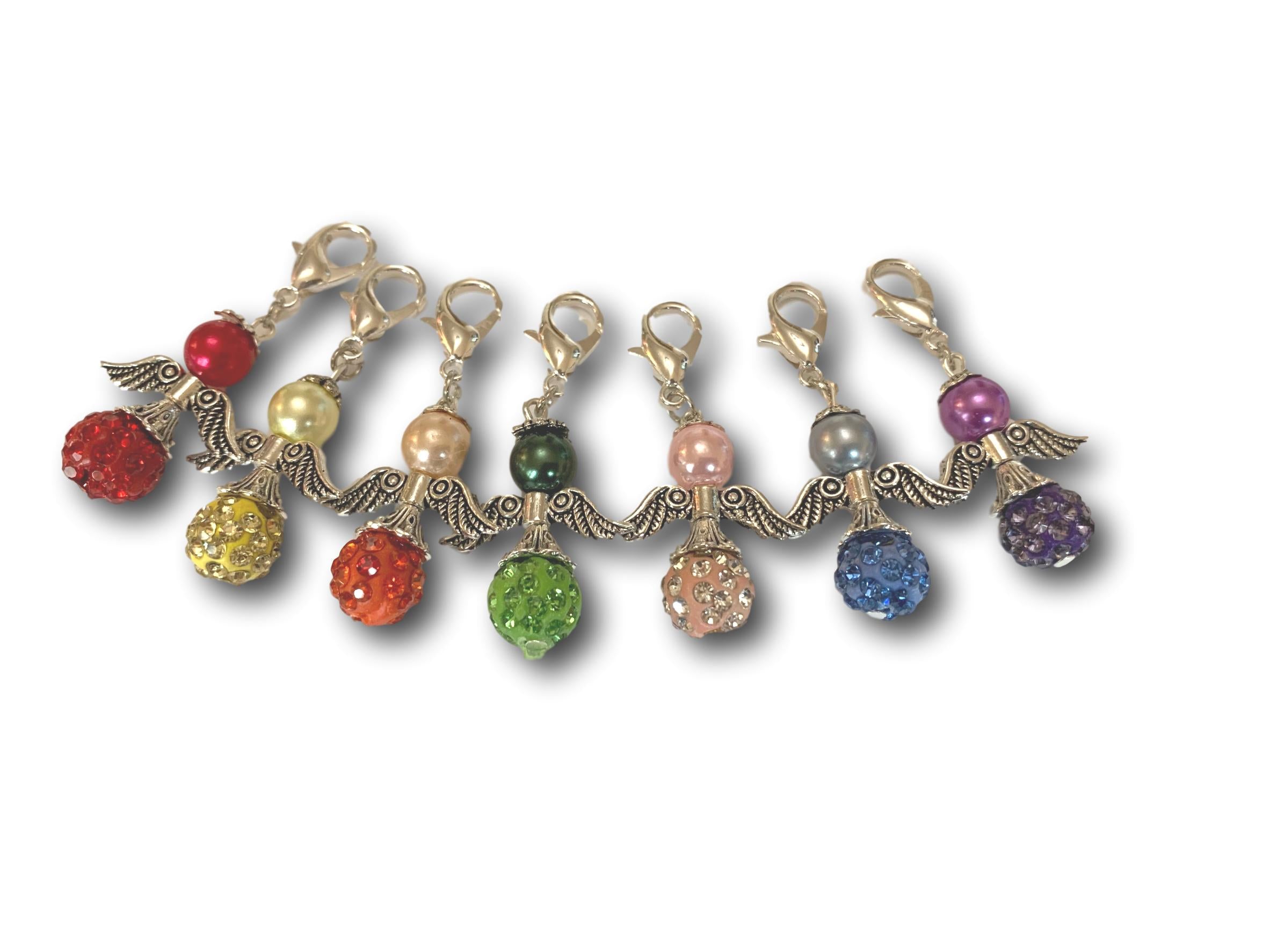 Angelical Crystal CB - #010 Set of 7 Stitch Markers - Bonita Patterns