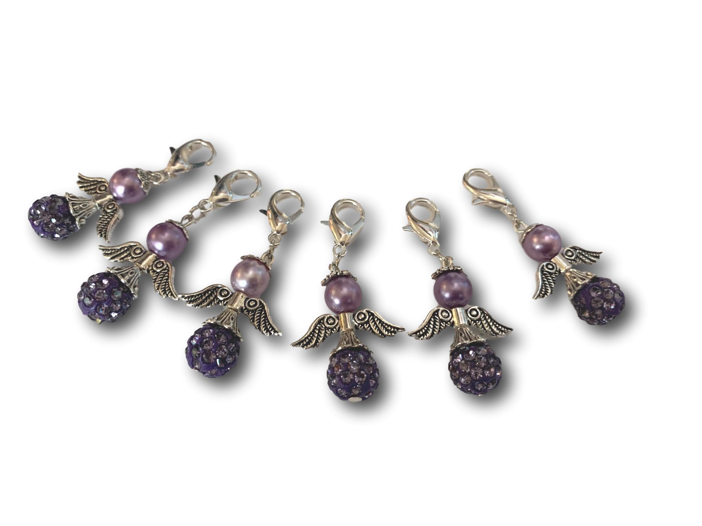 Angelical Crystal CB - #017 Set of 6 Stitch Markers - Bonita Patterns