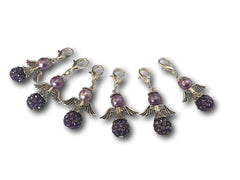 Angelical Crystal CB - #017 Set of 6 Stitch Markers - Bonita Patterns