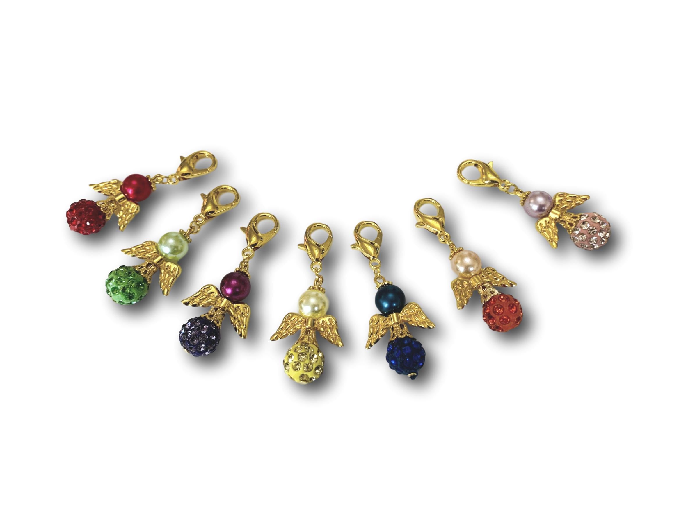 Angelical Crystal CB - #080G Set of 7 Stitch Markers - Bonita Patterns