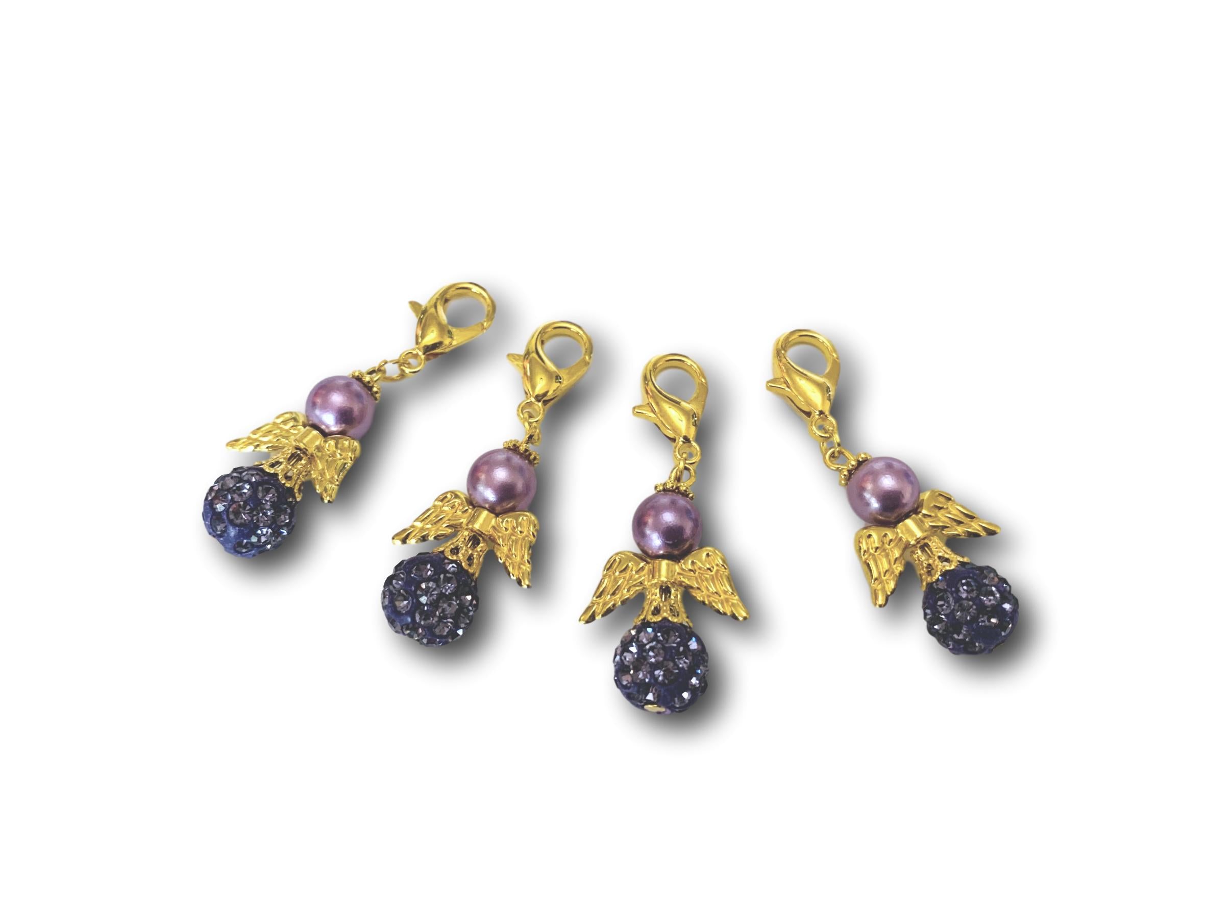 Angelical Crystal CB - #082G Set of 4 Stitch Markers - Bonita Patterns