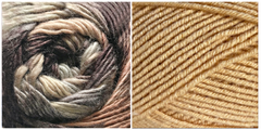 (NEW) BUTTERSCOTCH + AUTUMN LEAVES - Embossed Natura Shawl KIT