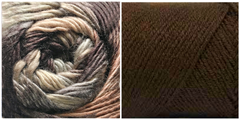 (NEW) COFFEE + AUTUMN LEAVES - Embossed Natura Shawl KIT