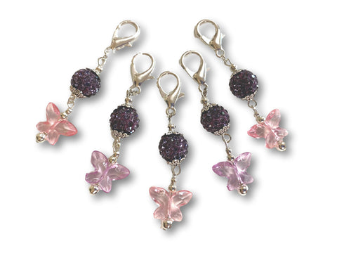 Butterfly B1 - #055 Set of 5 Stitch Markers