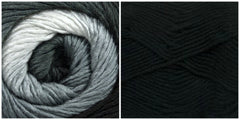 BLACK + PLATINUM - Embossed Phoenix Scarf KIT - Bonita Patterns
