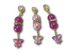 Butterfly B1 - #001 Set of 3 Stitch Markers - Bonita Patterns
