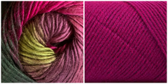 (100% Acrylic) LIGHT FUCHSIA + CALLA LILY - Embossed Phoenix Scarf KIT