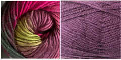 (100% Acrylic) LAVENDER + CALLA LILY - Falling Leaves Shawl CAL