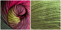 (100% ACRYLIC) GREEN + CALLA LILY - Calla Lily Shawl KIT - Bonita Patterns