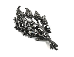 Silver Leaf Brooch with stones - Bonita Patterns