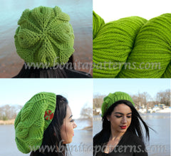 Embossed Leaves Slouch Hat Kit - Primavera - Bonita Patterns