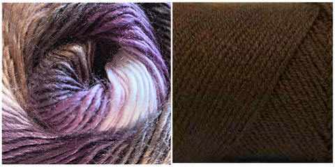CHOCOLATE + CREPUSCLE (100% ACRYLIC) - Embossed Phoenix Scarf KIT