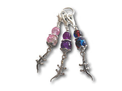 Crocodile M4 - #076 - Set of 3 Stitch Markers - Bonita Patterns