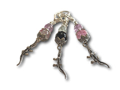 Crocodile M4 - #079 - Set of 3 Stitch Markers - Bonita Patterns