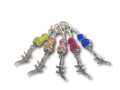 Crocodile M4 - #066 - Set of 5 Stitch Markers - Bonita Patterns