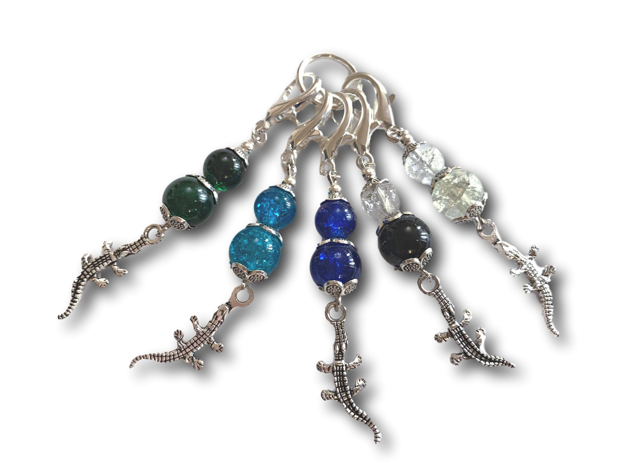 Crocodile M4 - #071 - Set of 5 Stitch Markers - Bonita Patterns